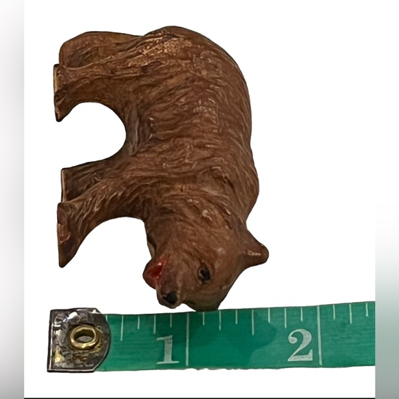 SOLD. Hand Carved Wooden Antique Vintage BEAR  Red Mouth - Picture 7 of 10